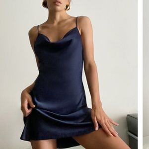 Urban Outfitters Mallory Cowl Neck Slip Dress